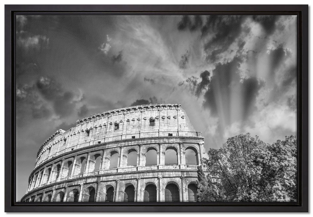 klassisches Colloseum in Rom auf Leinwandbild gerahmt Größe 60x40