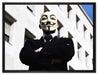 Anonymus Maske auf Leinwandbild gerahmt Größe 80x60