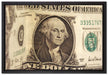 Geldschein Dollar auf Leinwandbild gerahmt Größe 60x40