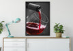 köstlicher Rotwein auf Leinwandbild gerahmt verschiedene Größen im Wohnzimmer