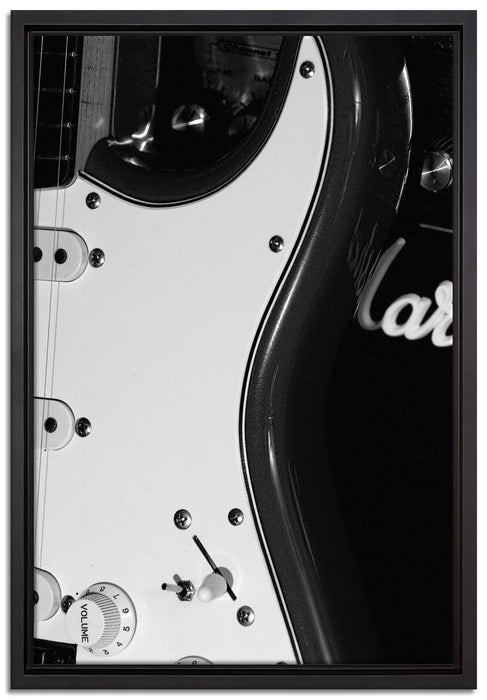 E-Gitarre Verstärker auf Leinwandbild gerahmt Größe 60x40