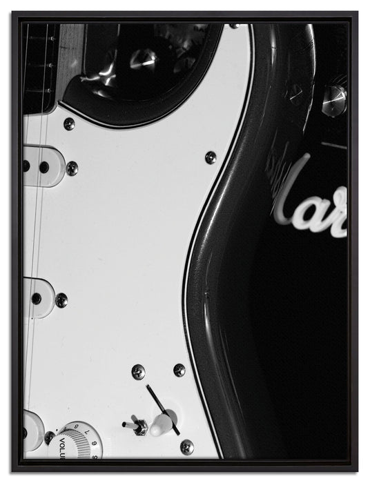 E-Gitarre Verstärker auf Leinwandbild gerahmt Größe 80x60