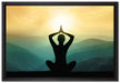 Yoga und Meditation auf Leinwandbild gerahmt Größe 60x40