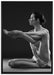 Schlanke Frau macght Yoga auf Leinwandbild gerahmt Größe 100x70
