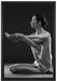Schlanke Frau macght Yoga auf Leinwandbild gerahmt Größe 60x40