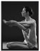 Schlanke Frau macght Yoga auf Leinwandbild gerahmt Größe 80x60