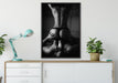 Erotisches Paar auf Leinwandbild gerahmt verschiedene Größen im Wohnzimmer