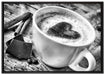 Kaffe Kaffeebohnen auf Leinwandbild gerahmt Größe 100x70