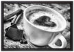 Kaffe Kaffeebohnen auf Leinwandbild gerahmt Größe 60x40