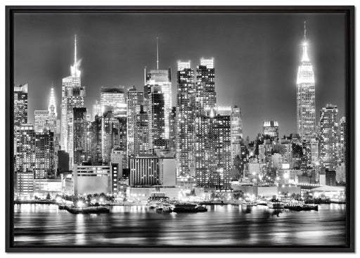 New York City Skyline auf Leinwandbild gerahmt Größe 100x70