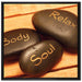 Wellness Body Soul Relax auf Leinwandbild Quadratisch gerahmt Größe 70x70