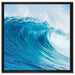 Atemberaubende Welle auf Leinwandbild Quadratisch gerahmt Größe 60x60