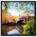 Brücke im Central Park auf Leinwandbild Quadratisch gerahmt Größe 60x60