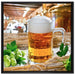 Deutsches frisches Bier auf Leinwandbild Quadratisch gerahmt Größe 70x70