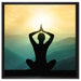 Yoga und Meditation auf Leinwandbild Quadratisch gerahmt Größe 60x60