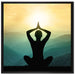 Yoga und Meditation auf Leinwandbild Quadratisch gerahmt Größe 70x70