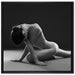 Schöne sexy Frau macht Yoga auf Leinwandbild Quadratisch gerahmt Größe 70x70