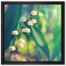 Blühende Maiglöckchen auf Leinwandbild Quadratisch gerahmt Größe 40x40