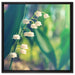 Blühende Maiglöckchen auf Leinwandbild Quadratisch gerahmt Größe 60x60
