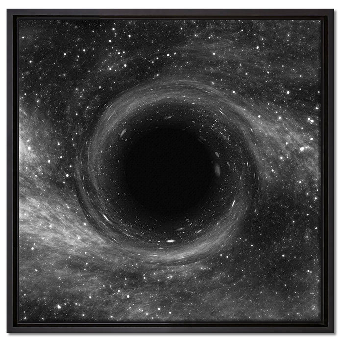 Loch im Weltall auf Leinwandbild Quadratisch gerahmt Größe 60x60