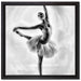 Ästhetische Ballerina auf Leinwandbild Quadratisch gerahmt Größe 40x40
