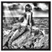 Traumhafte Meerjungfrau auf Leinwandbild Quadratisch gerahmt Größe 60x60