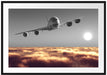 Flugzeug über Wolkenmeer Passepartout 100x70