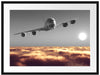 Flugzeug über Wolkenmeer Passepartout 80x60