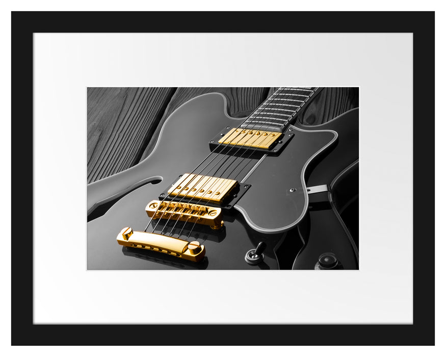 elegante E-Gitarre Passepartout 38x30