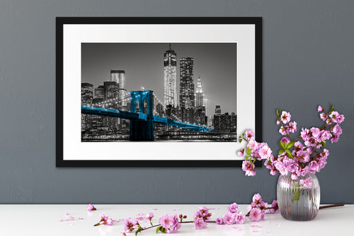 Brooklyn Bridge mit Wolkenkratzern Passepartout Wohnzimmer