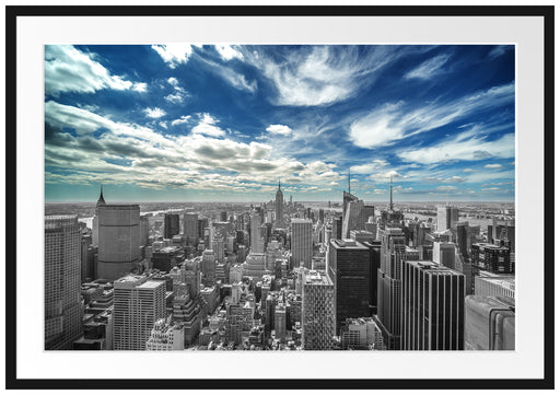 New York unter bewölktem Himmel Passepartout 100x70