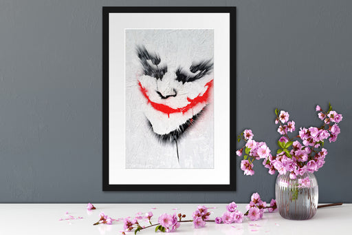 Joker Gesicht auf Spanplatte Passepartout Wohnzimmer