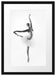 Ästhetische Ballerina Passepartout 55x40