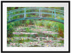 Claude Monet - japanische Brücke über den Seerosenteich I Passepartout Rechteckig 80