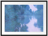 Claude Monet - Morgen an der Seine nahe Giverny Passepartout Rechteckig 80
