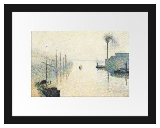 Camille Pissarro - L'Île Lacroix RouenThe Effect of Passepartout Rechteckig 30