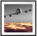 Flugzeug über Wolkenmeer Passepartout Quadratisch 70x70