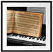 Notenbuch auf Piano Passepartout Quadratisch 55x55