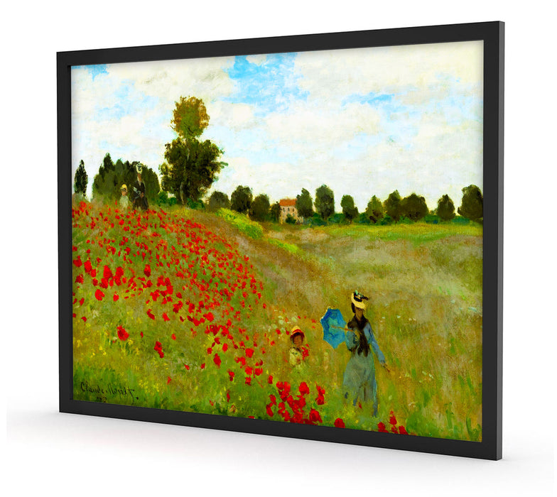 Claude Monet - Felder um Argenteuil, Poster mit Bilderrahmen