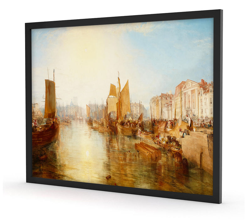 William Turner - The Harbor of Dieppe, Poster mit Bilderrahmen