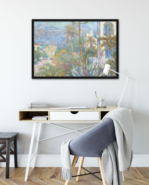 Claude Monet - Villen in Bordighera Impressionismu, Poster mit Bilderrahmen