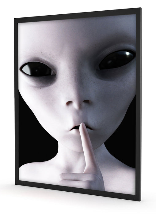 Alien - nicht reden, Poster mit Bilderrahmen