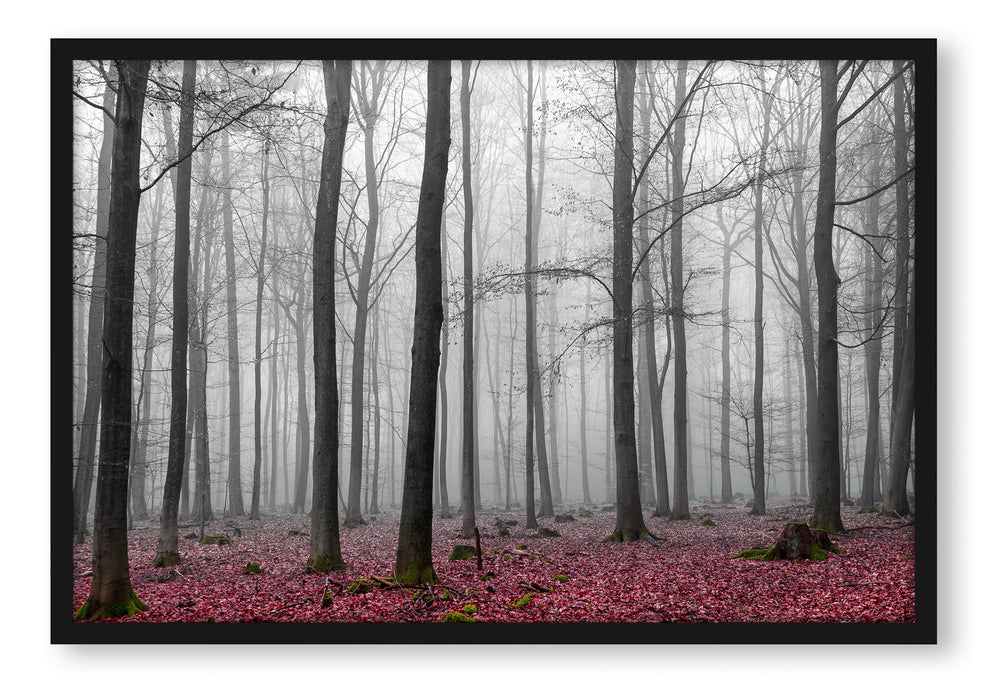abstrakter Wald, Poster mit Bilderrahmen