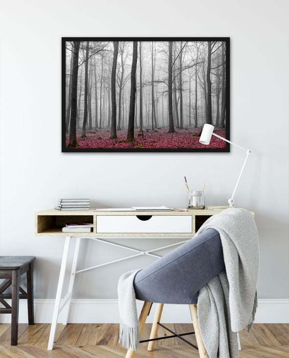 abstrakter Wald, Poster mit Bilderrahmen