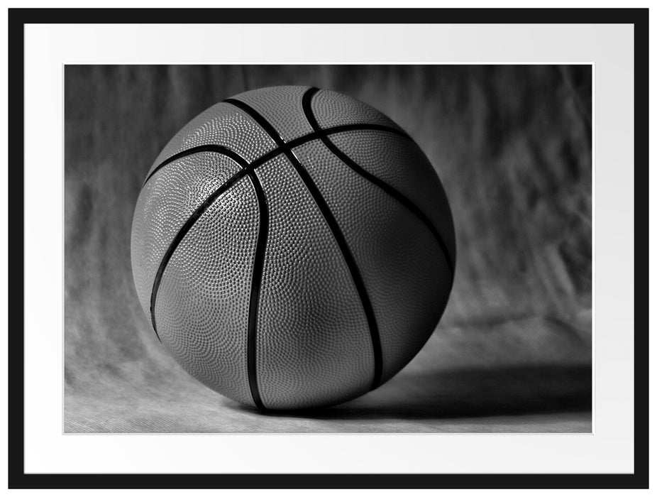 Basketball schwarzer Hintergrund Passepartout 80x60
