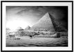 Pyramiden in Ägypten bei Sonnenuntergang, Monochrome Passepartout Rechteckig 100