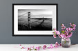 Golden Gate Bridge bei Sonnenuntergang, Monochrome Passepartout Detail Rechteckig