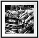 DJ Plattenteller, Cool Music Passepartout Quadratisch 55x55