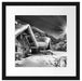 Verschneite Alpenhütte Passepartout Quadratisch 40x40
