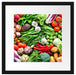 Bunte Gemüsemischung Passepartout Quadratisch 40